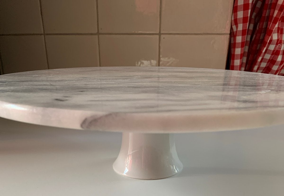 Marmeren Taartplateau - Elegant en Stijlvol, Ophalen of Verzenden, Zo goed als nieuw, Wit, Modern