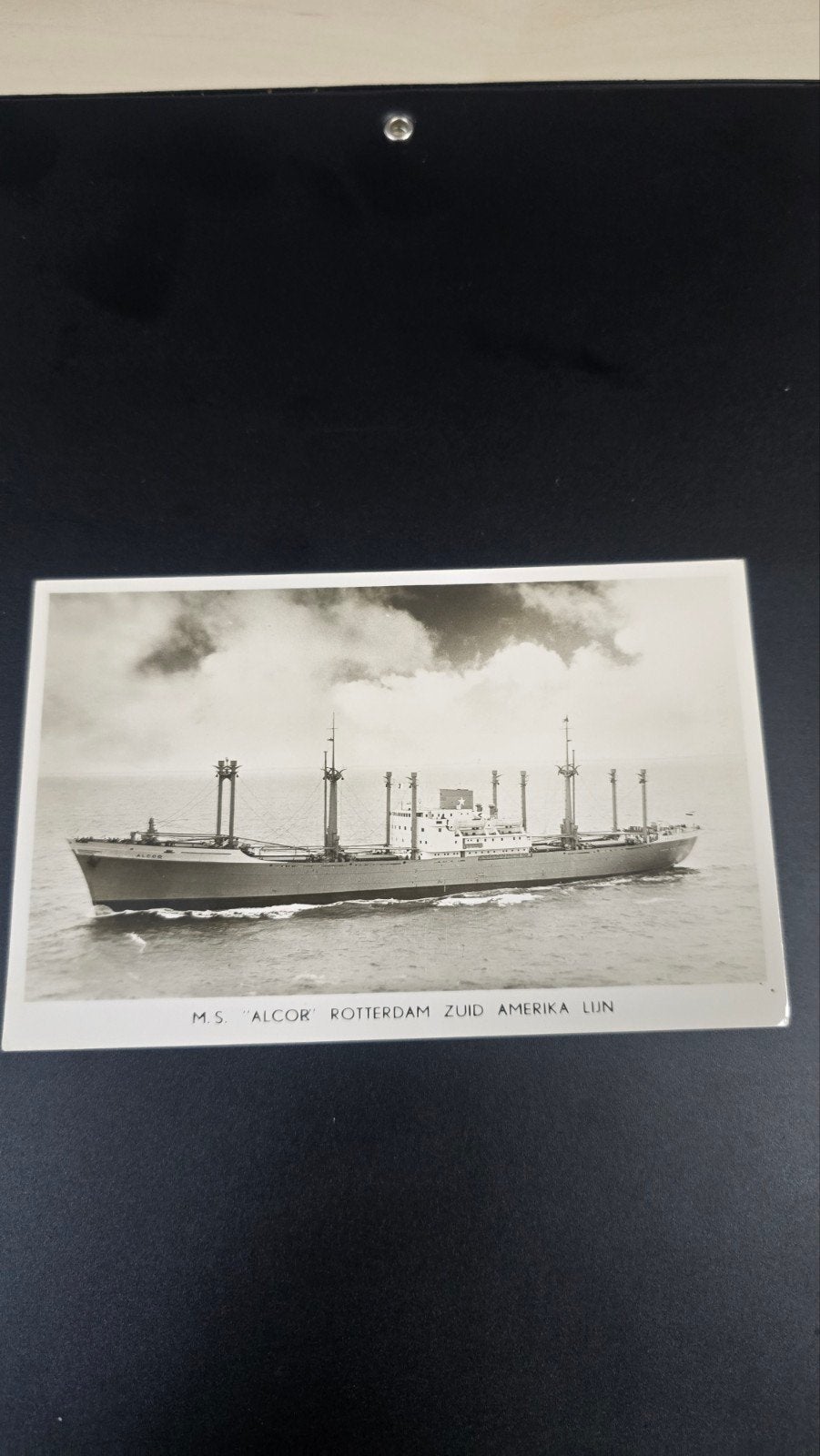 MS 'Alcor' Rotterdam Zuid Amerika Lijn Postkaart, Verzamelen, Scheepvaart, Ophalen of Verzenden, Kaart, Foto of Prent