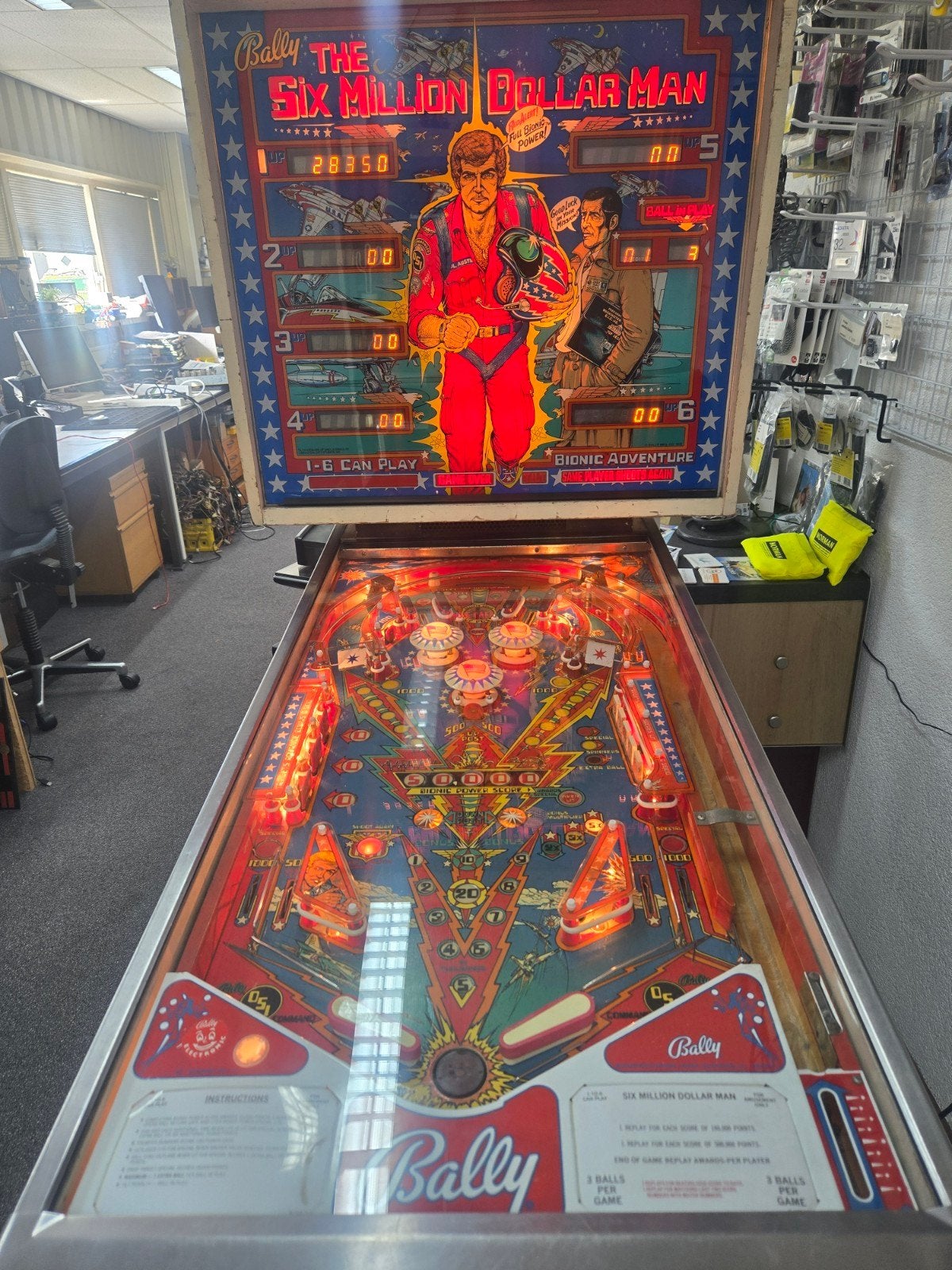 Bally Six Million Dollar Man Flipperkast, Ophalen, Gebruikt, Elektronisch, Bally