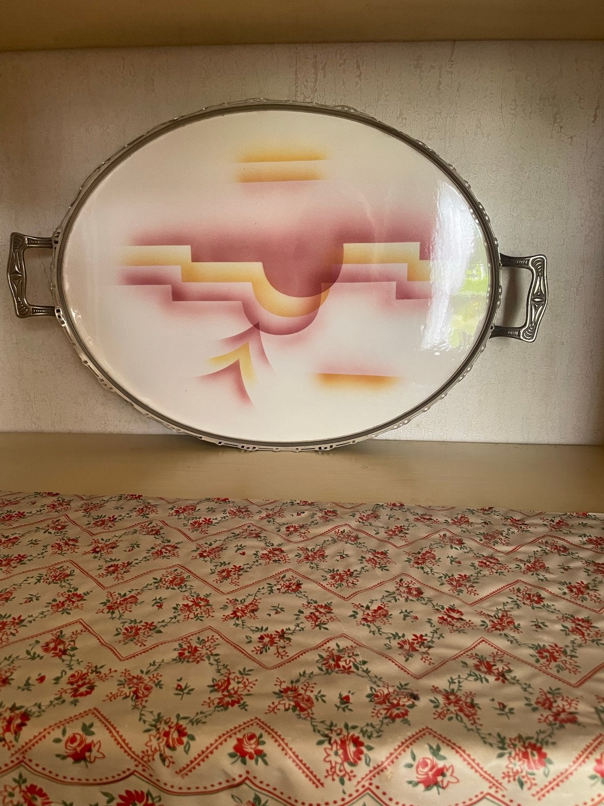 Vintage Zilveren Dienblad met Patroon, Antiek en Kunst, Ophalen