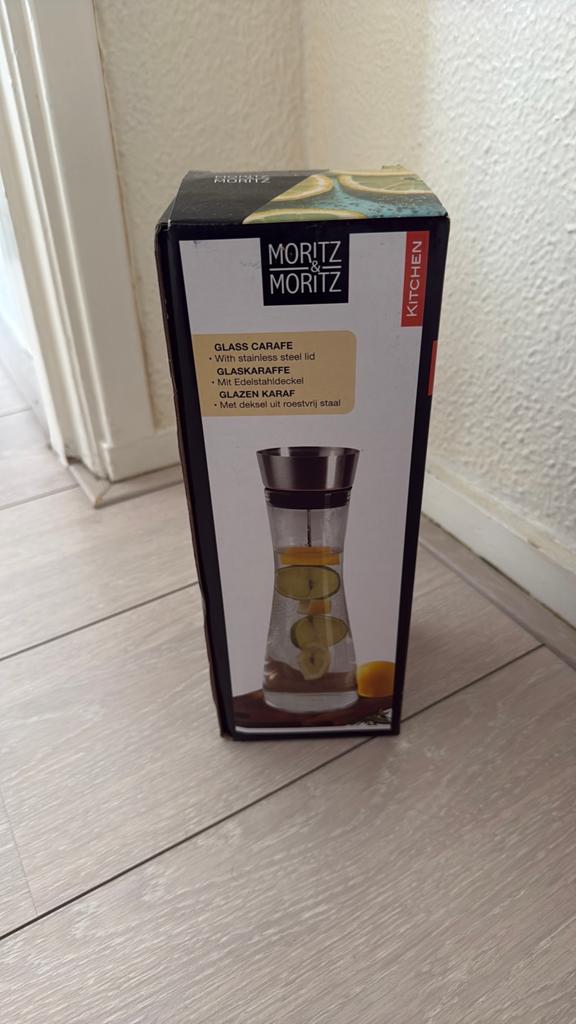 Nieuw water karaf, Ophalen of Verzenden, Nieuw, Glas, Overige merken