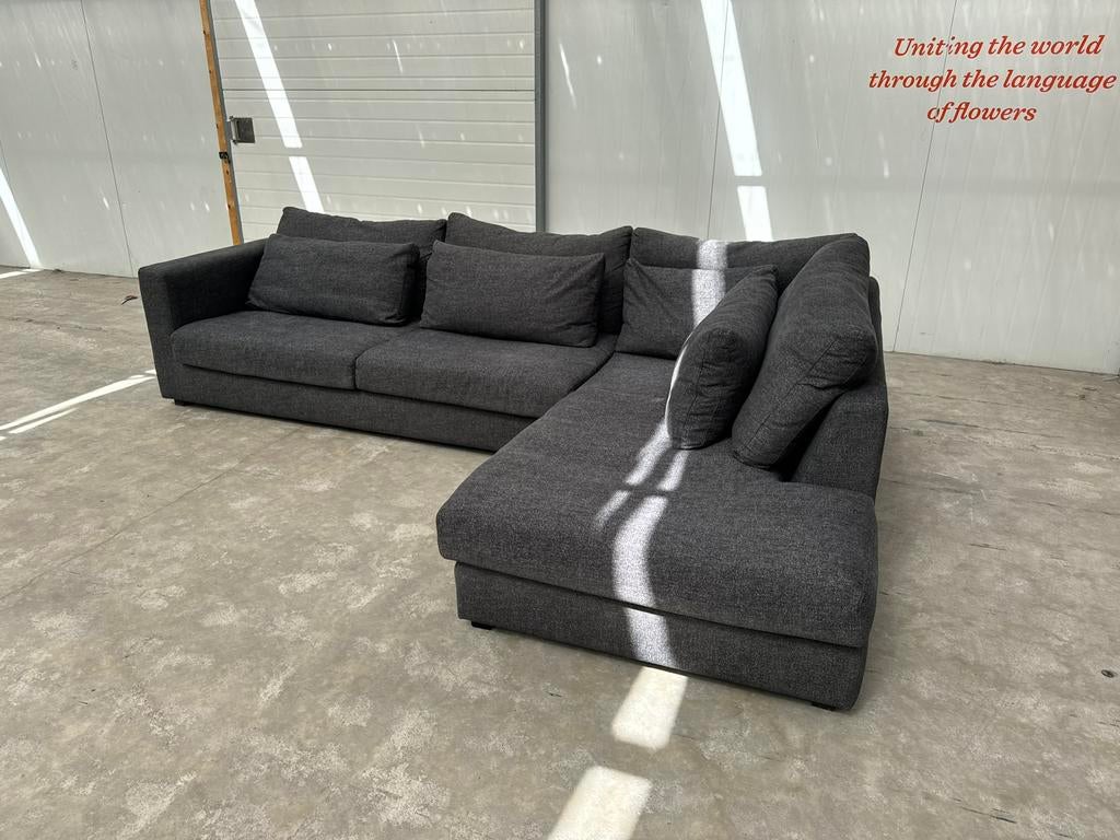 Mooie Loods5 Hoekbank (330cm) – Antraciet – GEREINIGD, 100 tot 125 cm, Loods 5, Hoekbank, 300 cm of meer