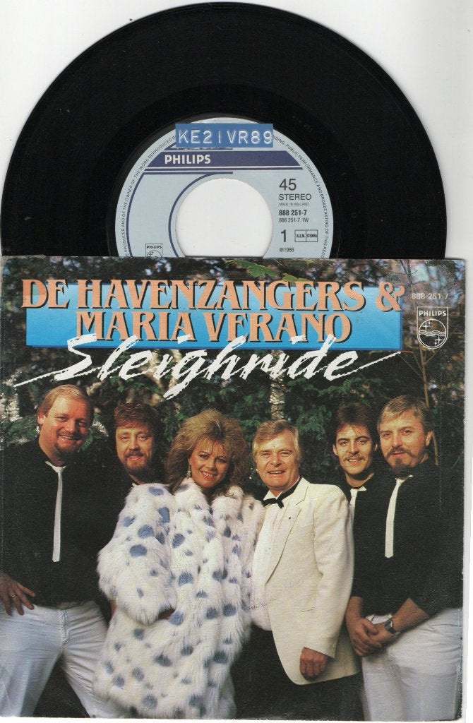 De Havenzangers & Maria Verano – Sleighride, Ophalen of Verzenden, Zo goed als nieuw, 7 inch, Levenslied of Smartlap