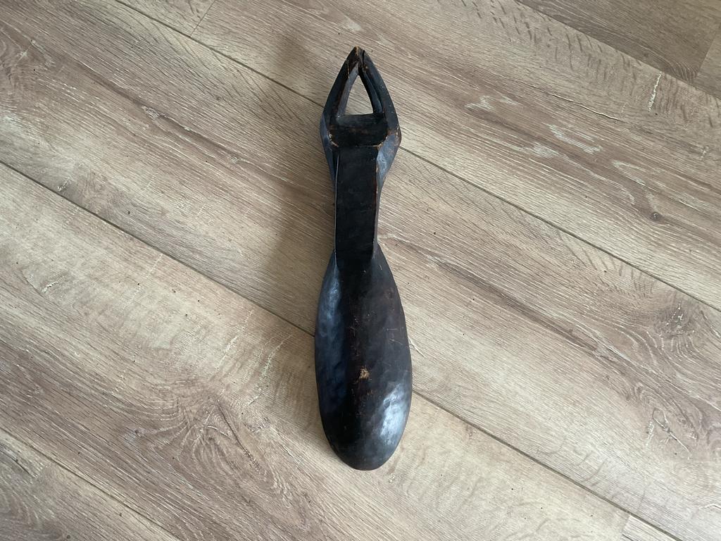 Afrikaanse rituele houten lepel met gezicht, Antiek en Kunst, Kunst | Niet-Westerse kunst, Ophalen of Verzenden