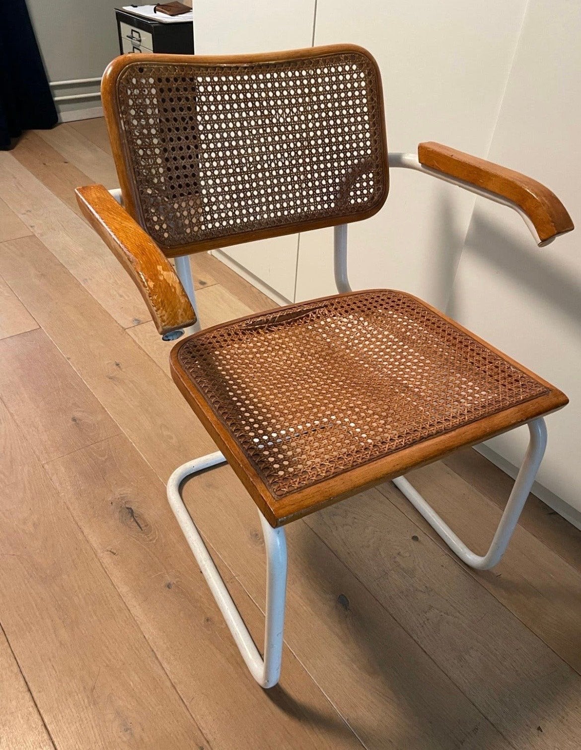 Vintage thonet stoel rotan, Ophalen, Gebruikt, Eén, Hout