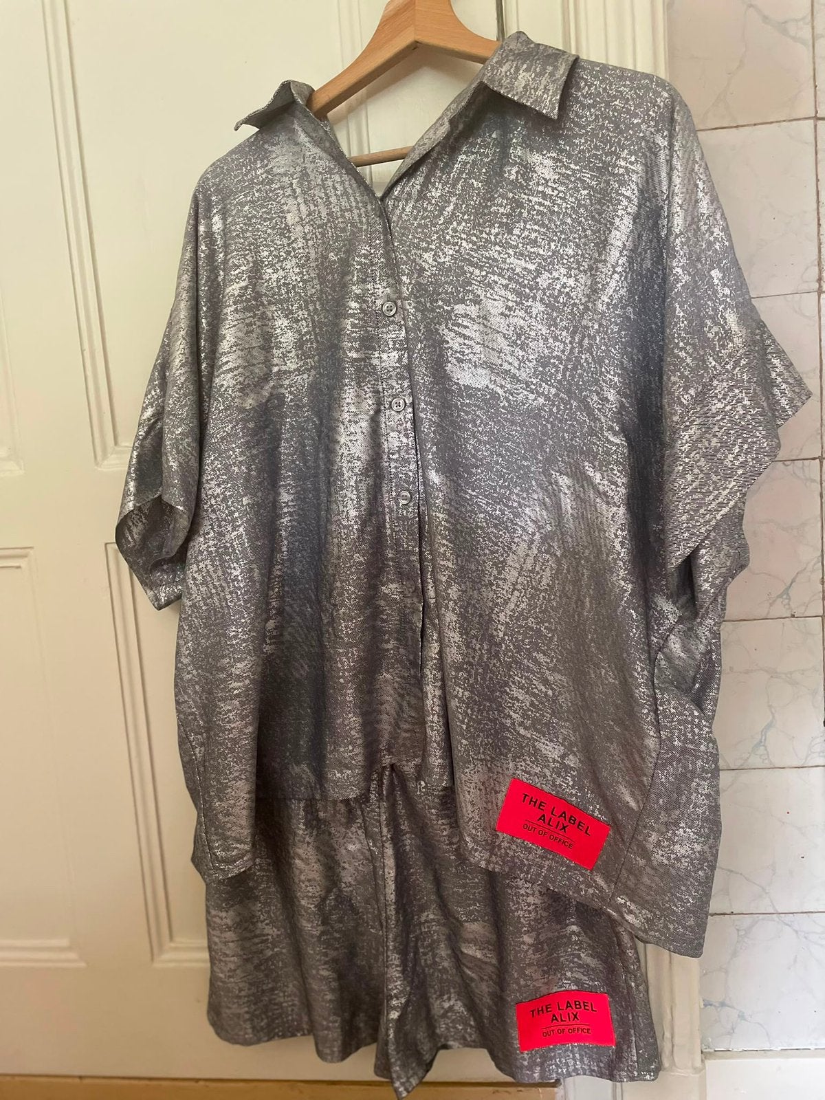 Zilver blouse Alix the Label!, Ophalen of Verzenden, Nieuw, Maat 38/40 (M), Zilver