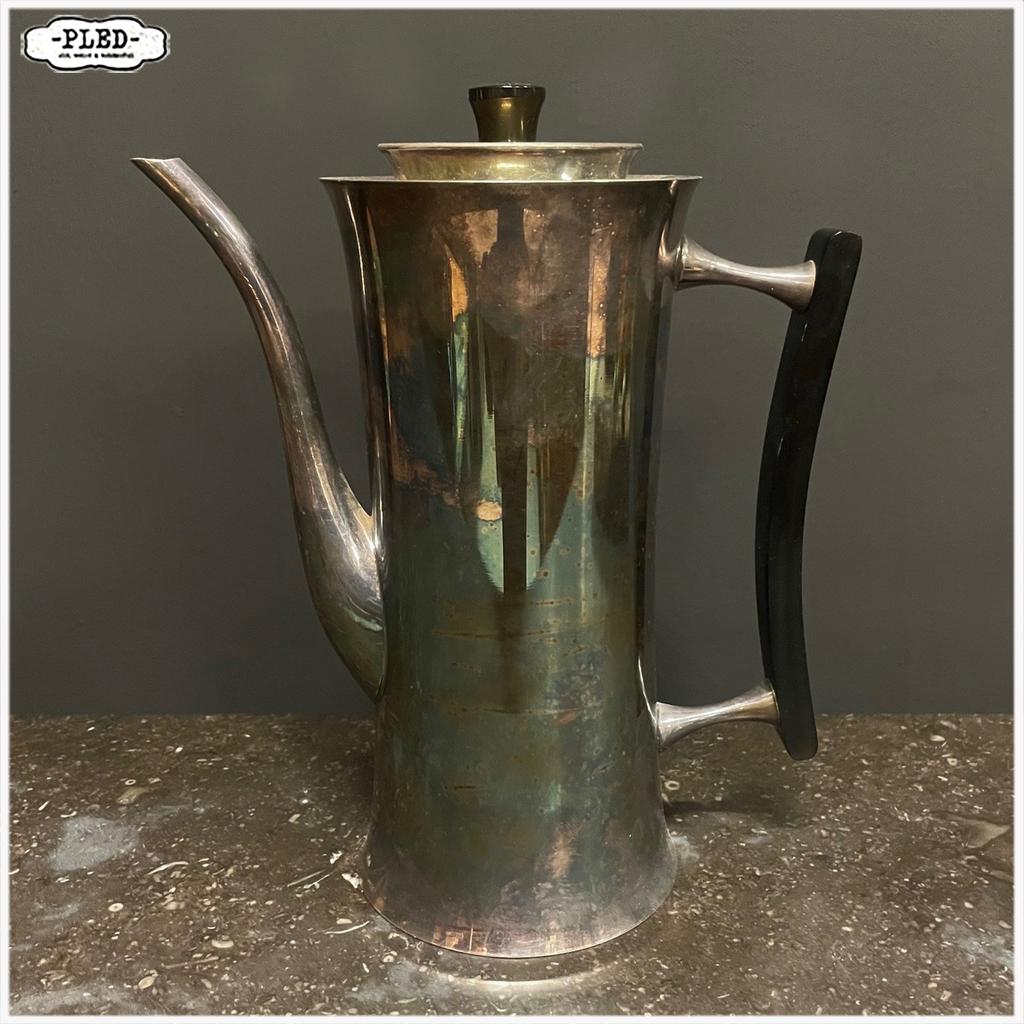 Verzilverde theepot koffiepot, MCM Berg, Denemarken, Antiek en Kunst, Ophalen of Verzenden