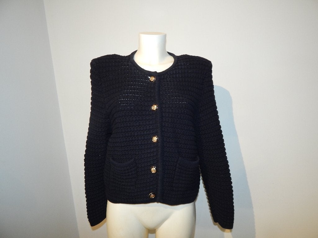 BA&SH chique grof gebreid vest gouden sier knopen 4/42