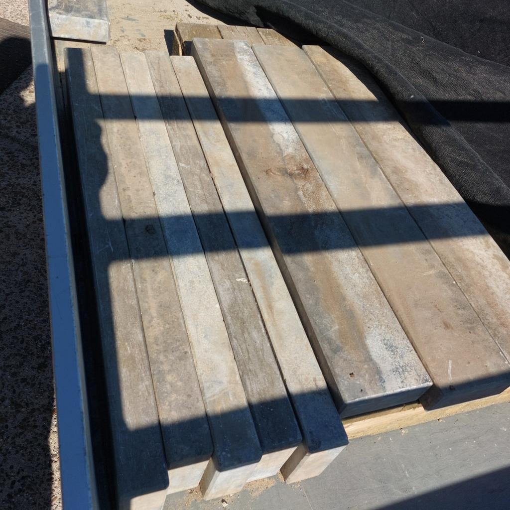 Opsluitbanden, 8 stuks Chinees hardsteen, 100x15x6 cm., Tuin en Terras, Tegels en Klinkers, Ophalen of Verzenden, Natuursteen