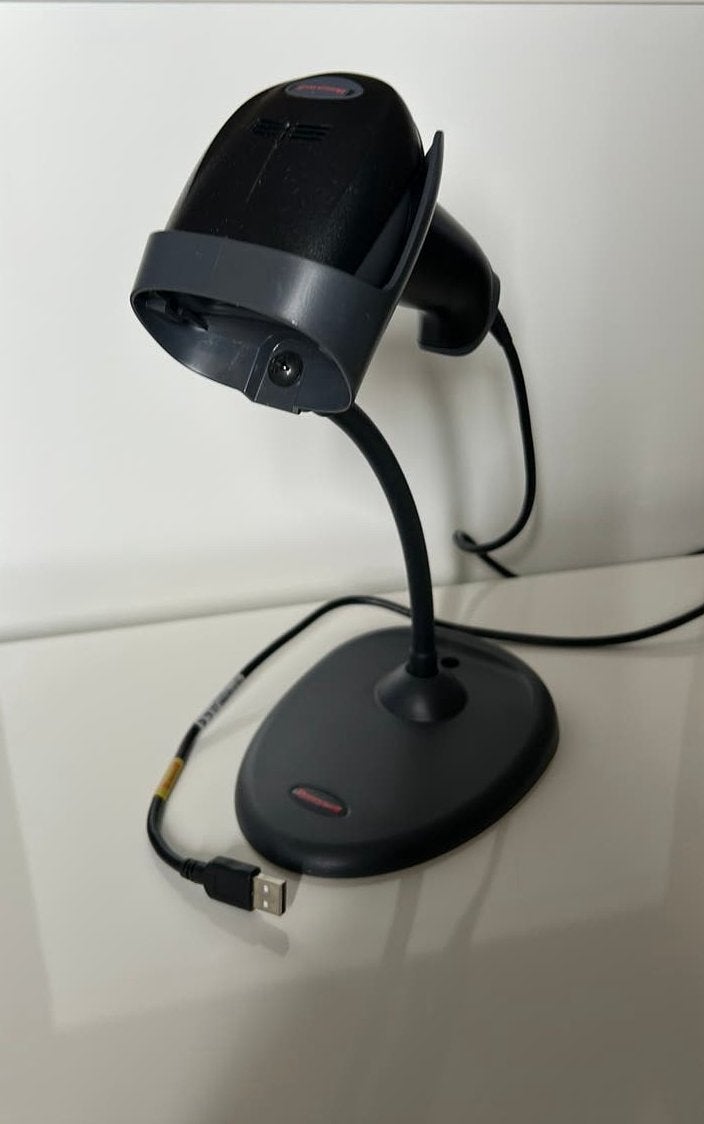 Honeywell Xenon 1900 Barcode Scanner + Houder + USB, Ophalen, Zo goed als nieuw