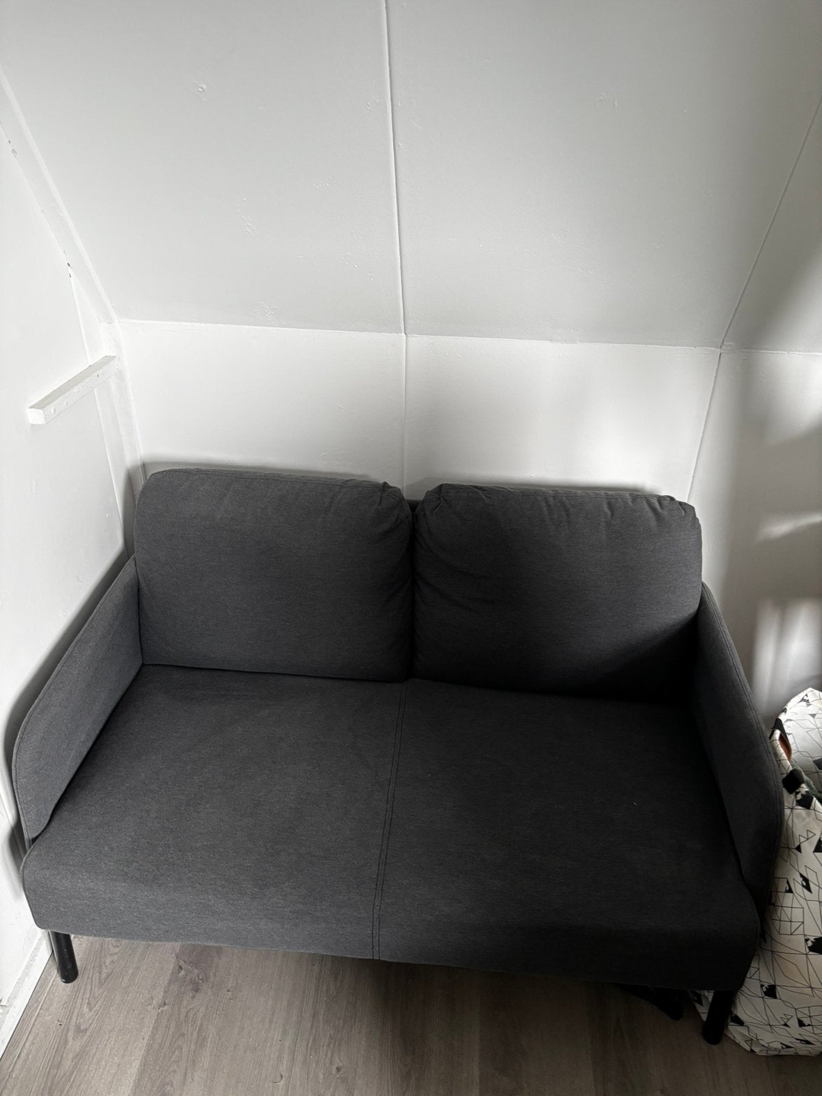 Ikea tweezits bank grijs, Ophalen, 190 cm of minder, Zo goed als nieuw, Grijs