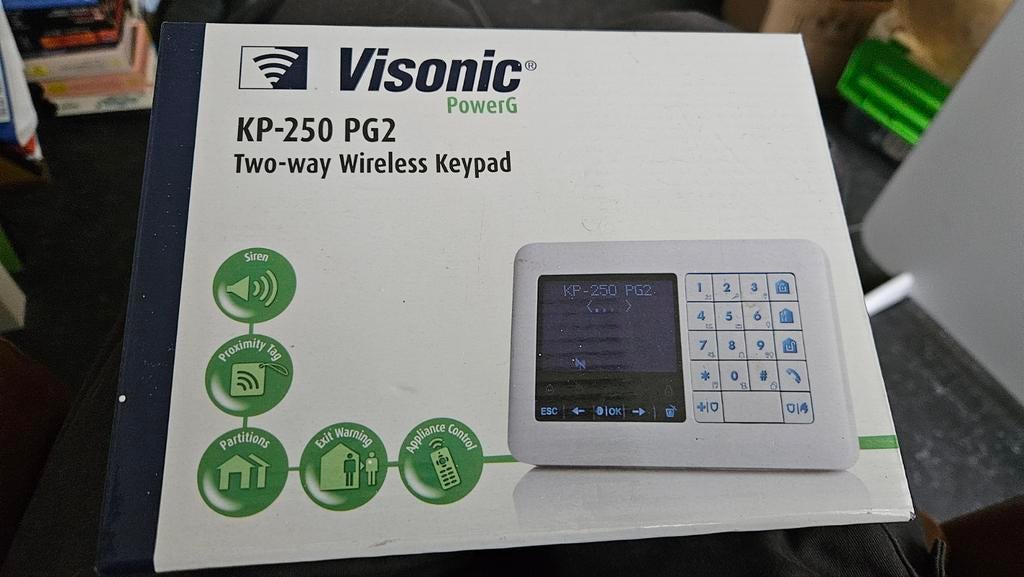 Visonic PowerG KP-250 PG2 Draadloos Keypad Alarm, Ophalen of Verzenden
