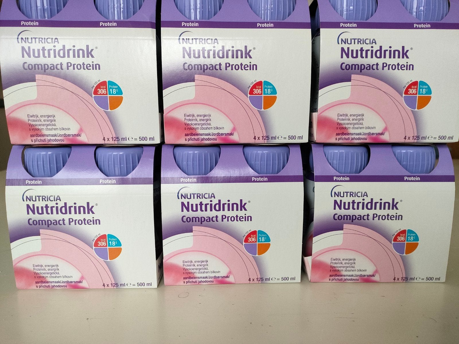nutricia nutidrink compact protein aardbei 24 flesjes, Ophalen of Verzenden