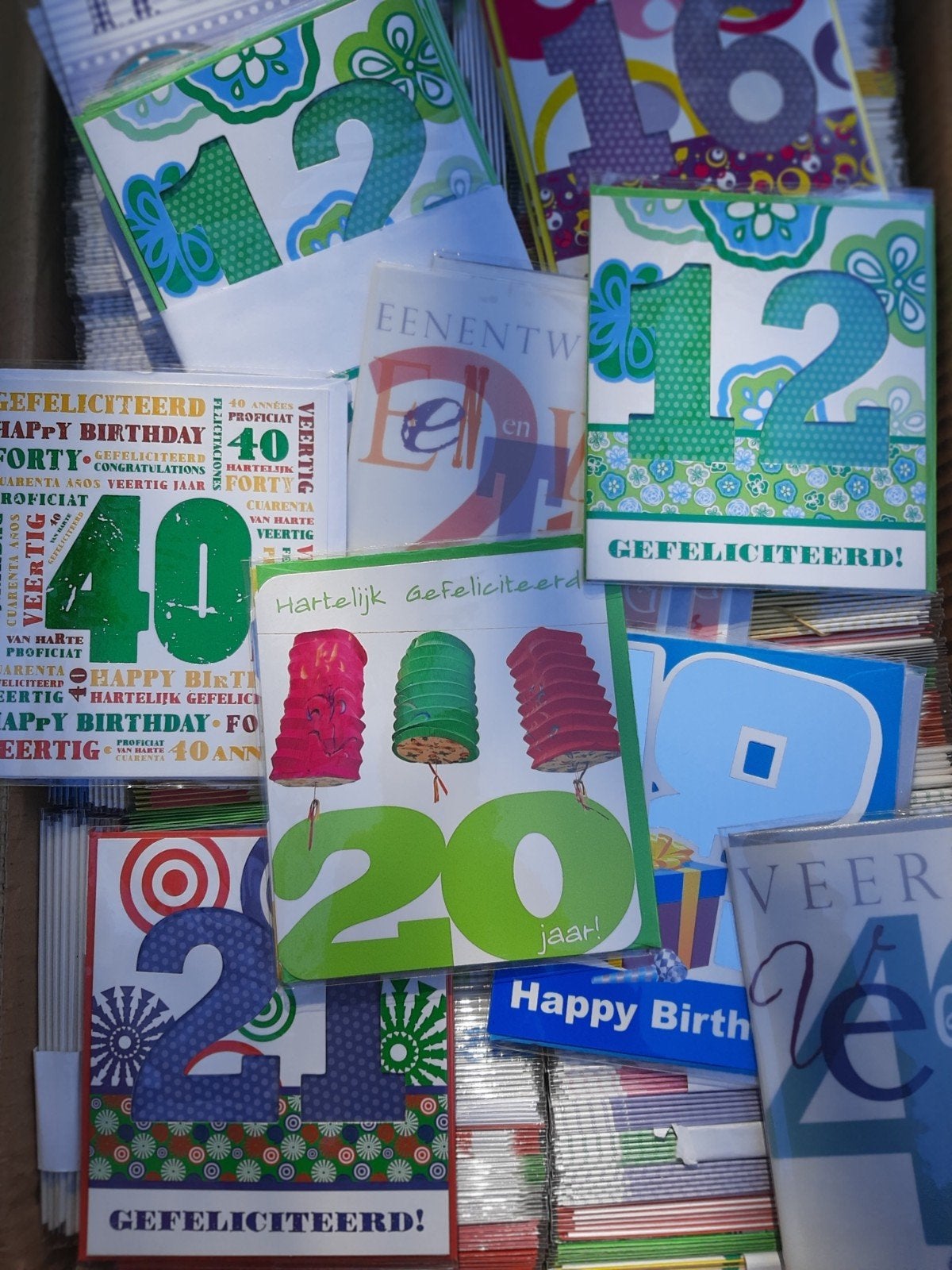 3000 leeftijdskaarten, mooi voor winkel of markt, Ophalen of Verzenden, Nieuw