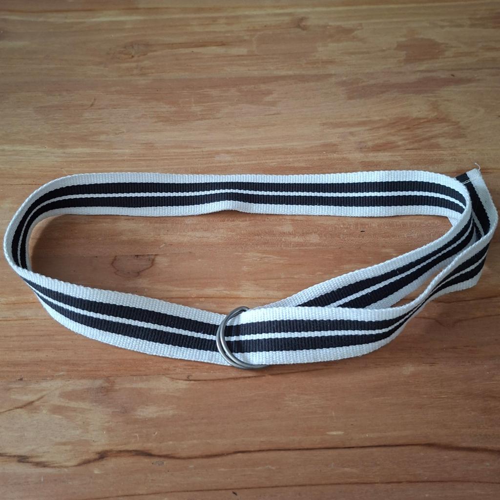 Vintage canvas riem, Vintage, Ophalen of Verzenden, Zo goed als nieuw, Wit