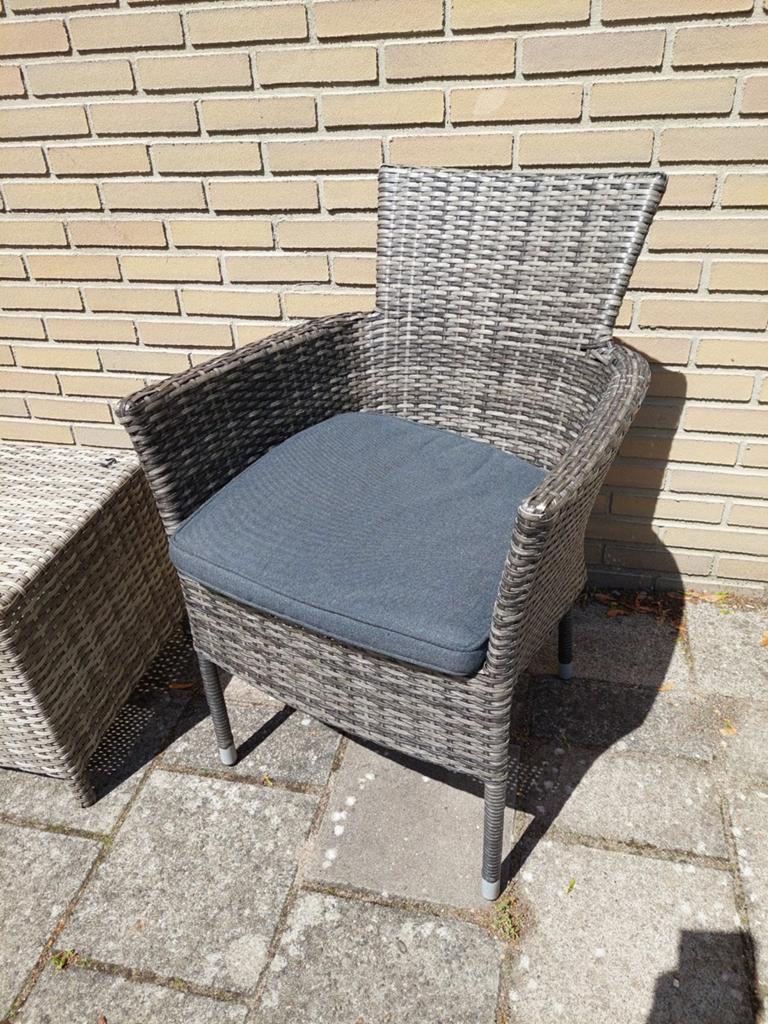 2 loungestoelen en kruk, Tuin en Terras, Tuinstoelen, Ophalen, Zo goed als nieuw