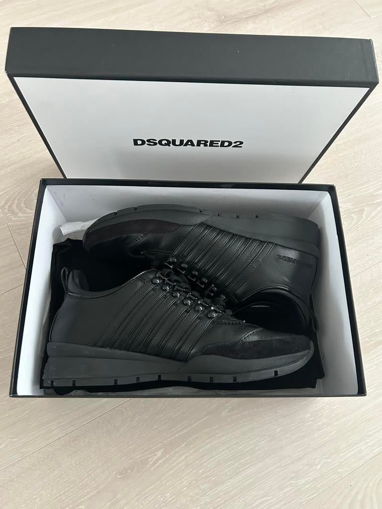 Dsquared2 Zwarte sneakers – origineel + doos, Ophalen of Verzenden, Zo goed als nieuw, Zwart