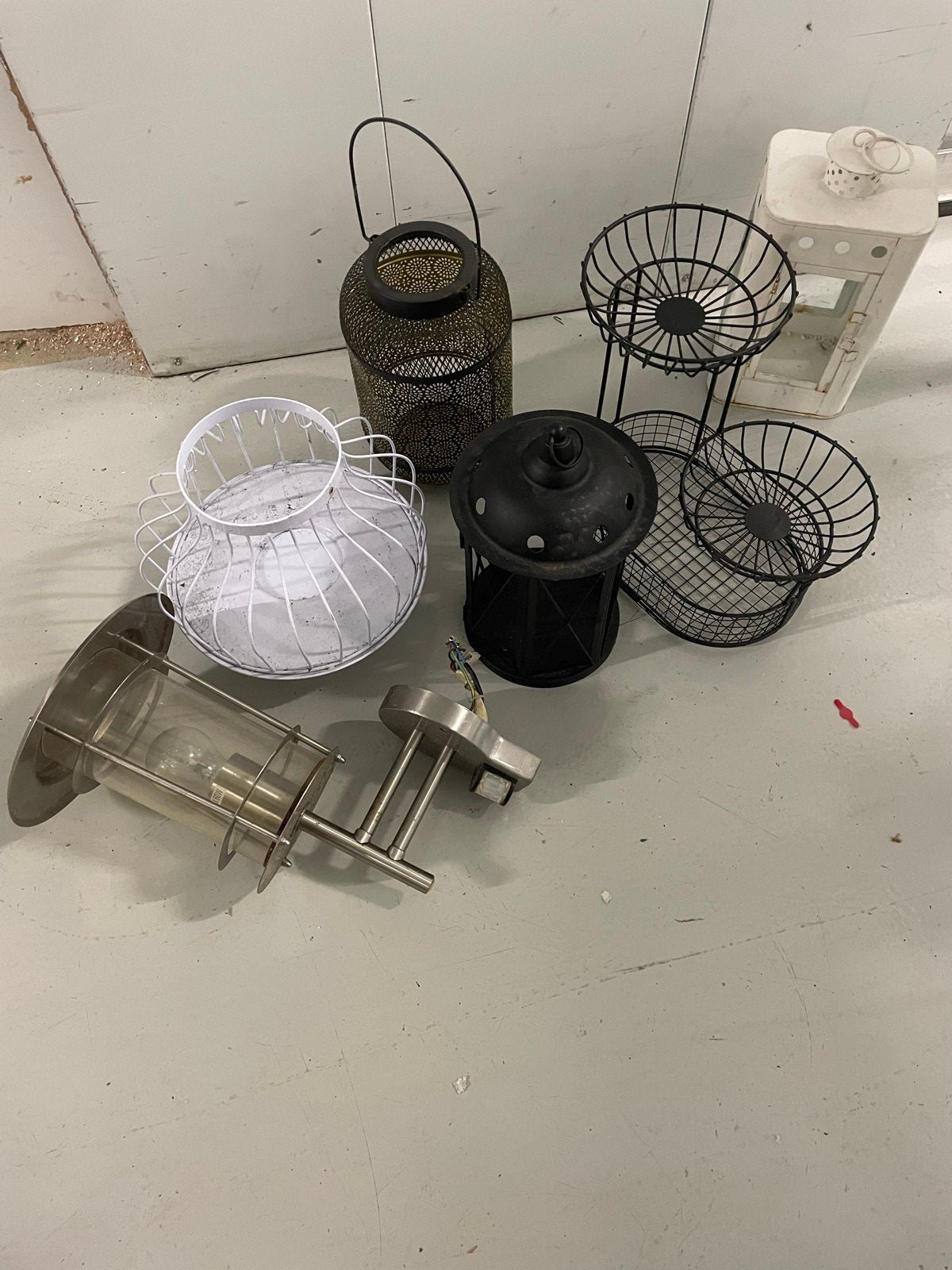 Diverse lampen en decoratieve lantaarns, Overige merken, Gebruikt, Zwart, Industrieel