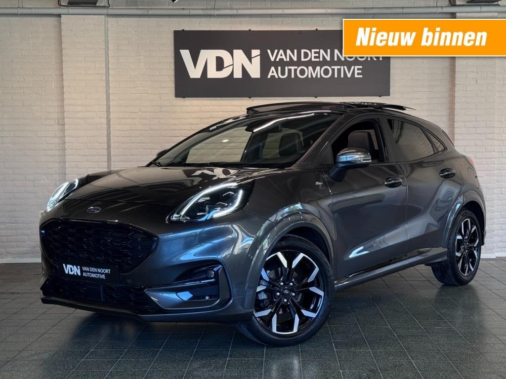 Ford PUMA 1.0 EcoBoost Hybrid ST-Line X Aut Pano B&O Winter, Auto's, 125 pk, Huisgarantie, Met garantie (alle), 665 kg