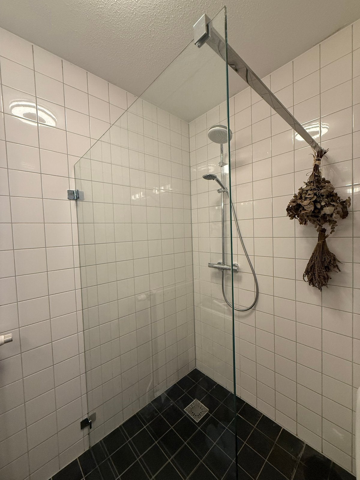 Glazen Douchewand met Antikalklaag - 200x120cm, Ophalen, Zo goed als nieuw, Met douche