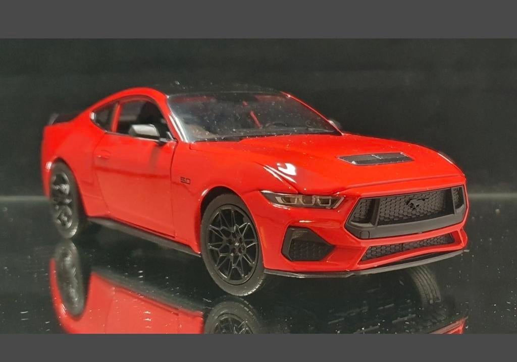 Ford Mustang 2024 Welly Nex 1:24 Modelauto Rood, Ophalen of Verzenden, Nieuw, Auto, Overige merken
