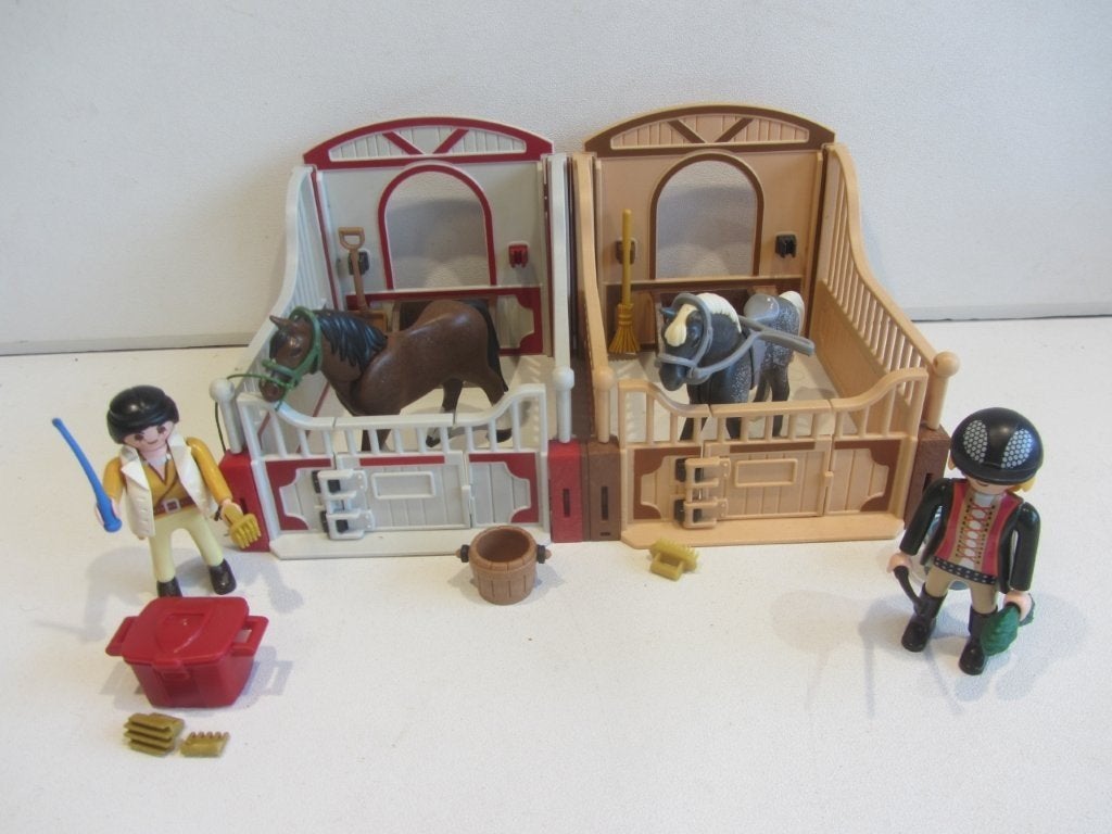Playmobil twee paardenboxen, Ophalen of Verzenden, Gebruikt, Losse onderdelen
