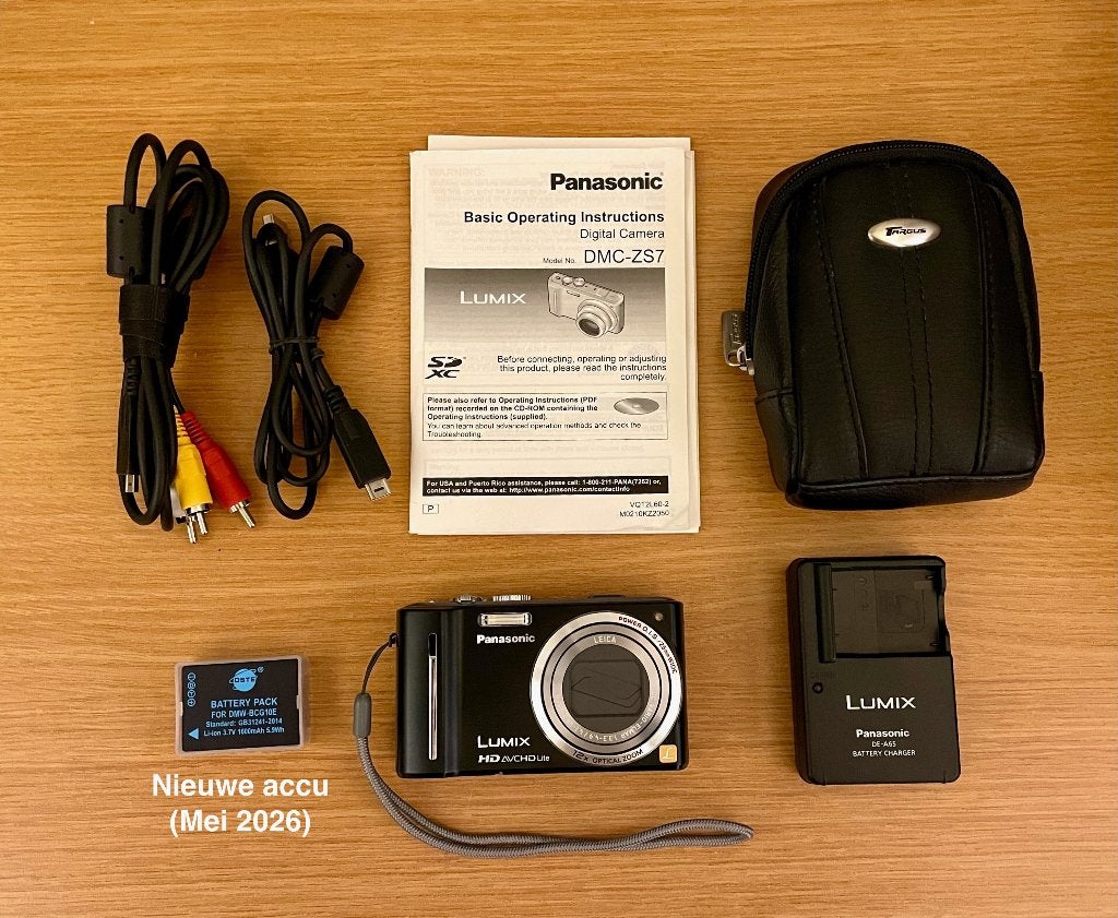 Panasonic Lumix DMC-ZS7 (TZ10) CCD camera – Nieuwe Accu!, Panasonic, 12 megapixels, Ingebouwde flitser, Ophalen of Verzenden