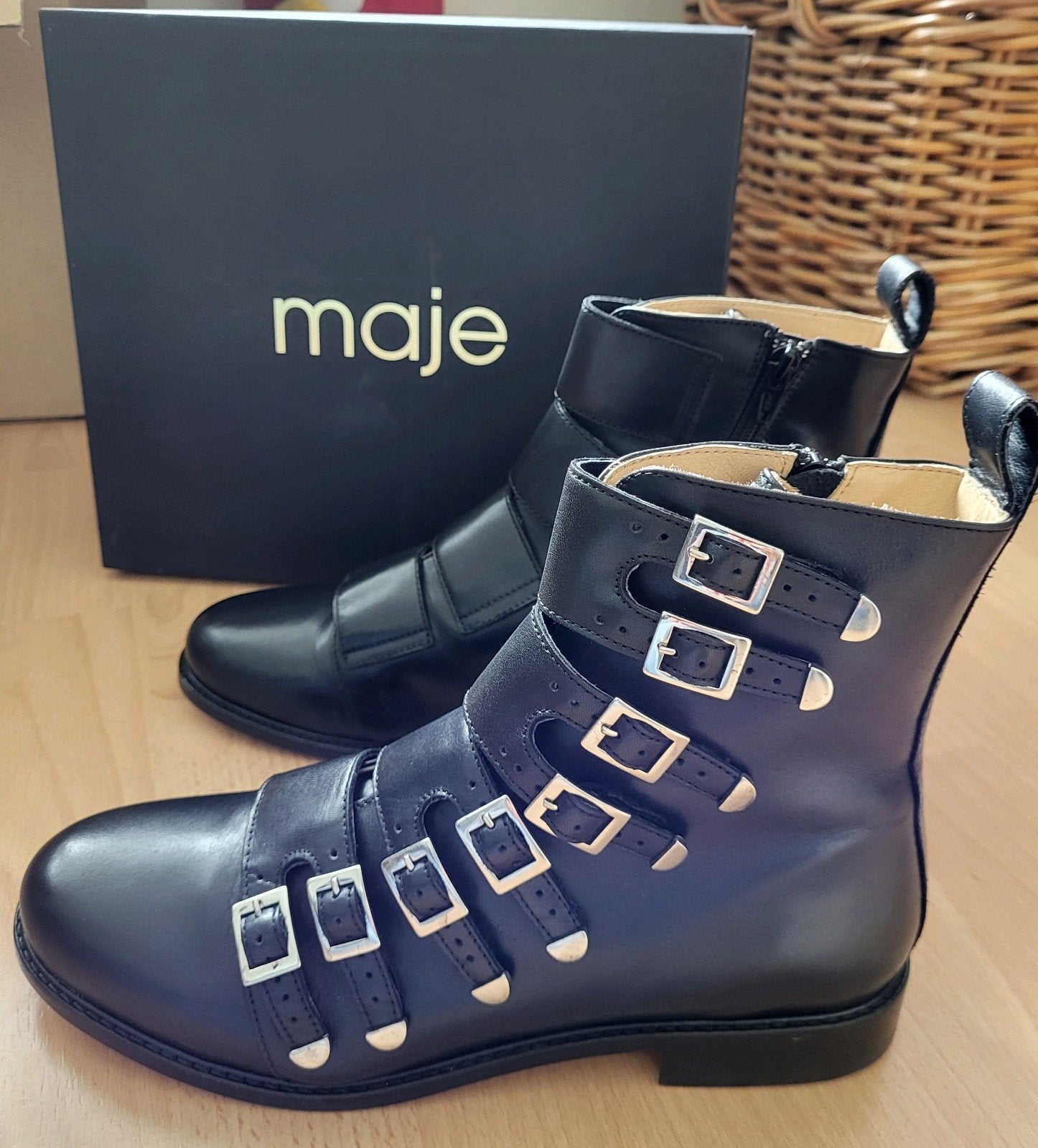 Nieuwe Maje laarsjes in maat 40, Zwart, Lage of Enkellaarzen, Nieuw, Ophalen of Verzenden