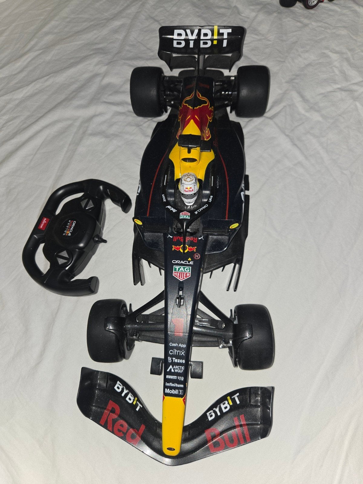 Red Bull Racing F1 RC Auto Max Verstappen, Elektro, Ophalen of Verzenden, Zo goed als nieuw, Auto onroad