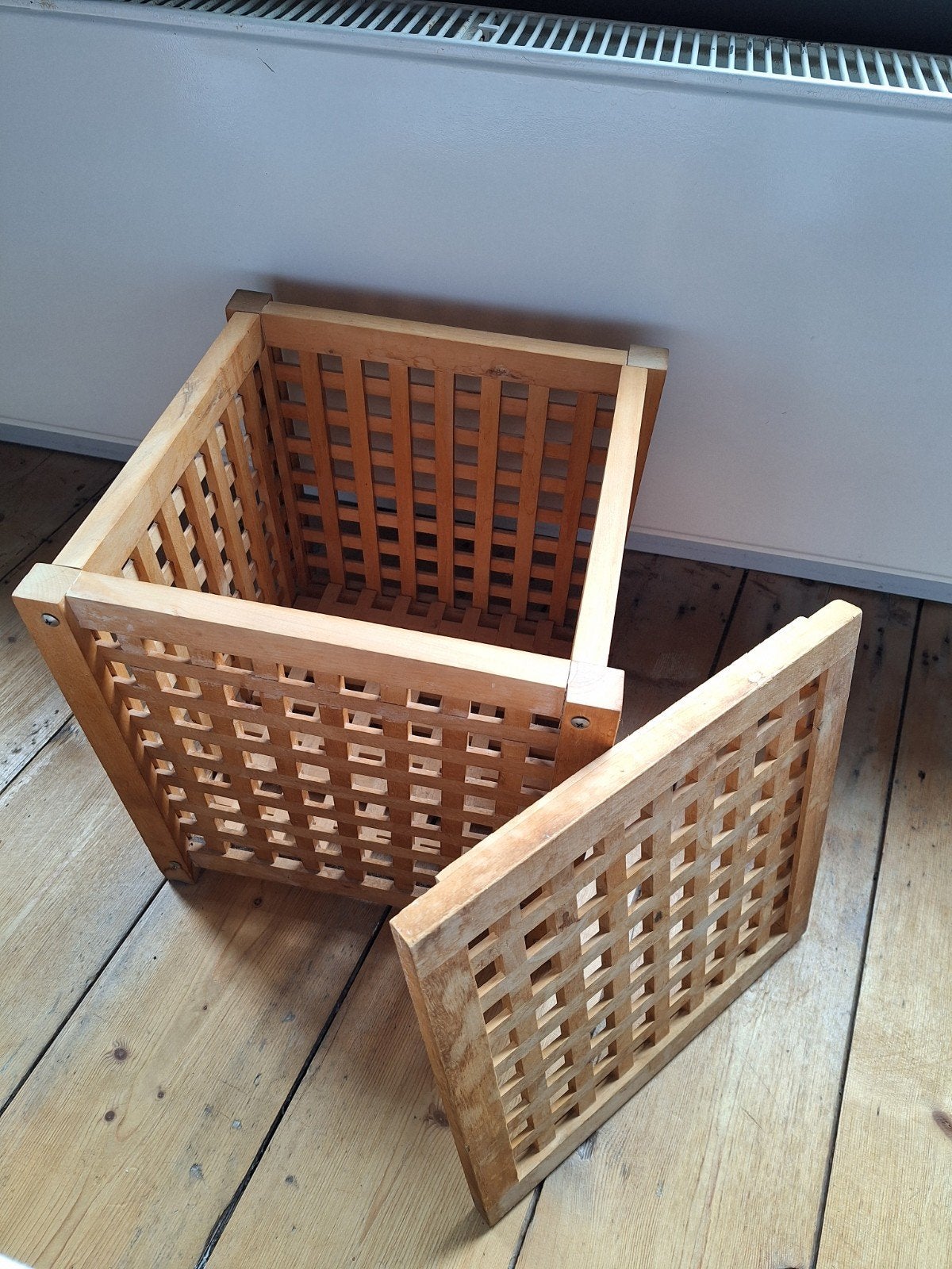 Houten bijzettafel/kruk met deksel - Opbergruimte, Ophalen, Minder dan 45 cm, Minder dan 55 cm, Gebruikt