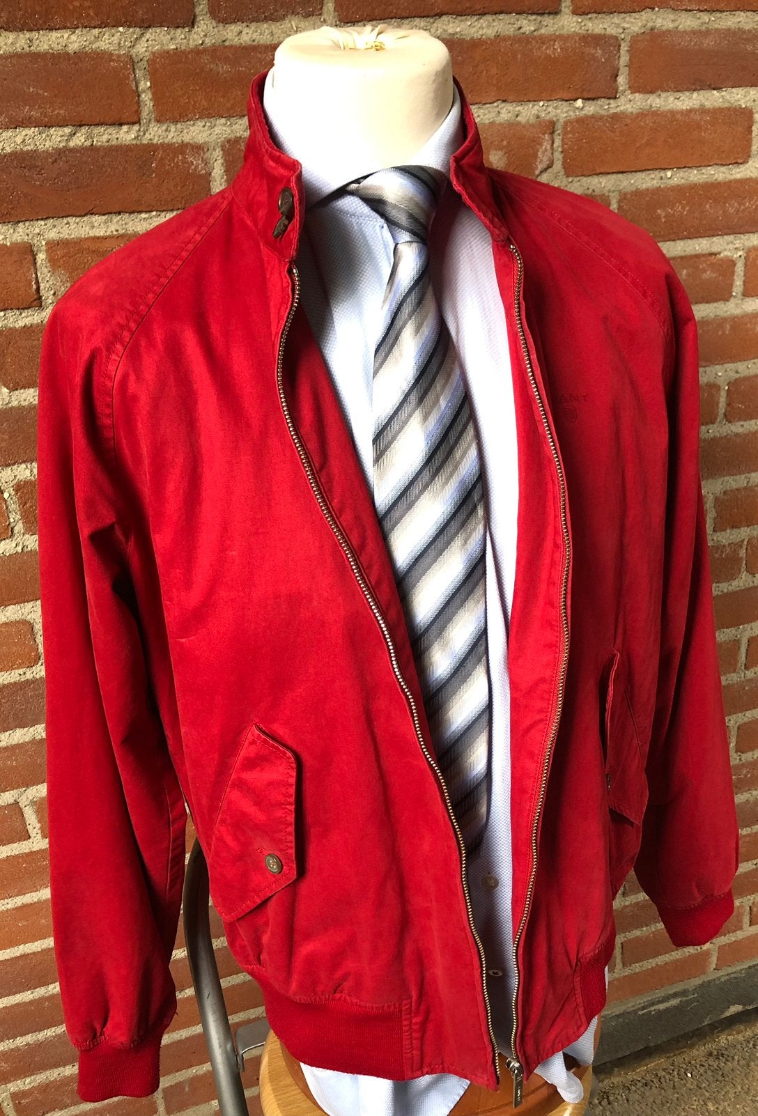 GANT Lumber Jacket - Rode Heren Jas Katoen Maat L, Ophalen of Verzenden, Zo goed als nieuw, Maat 52/54 (L), Rood