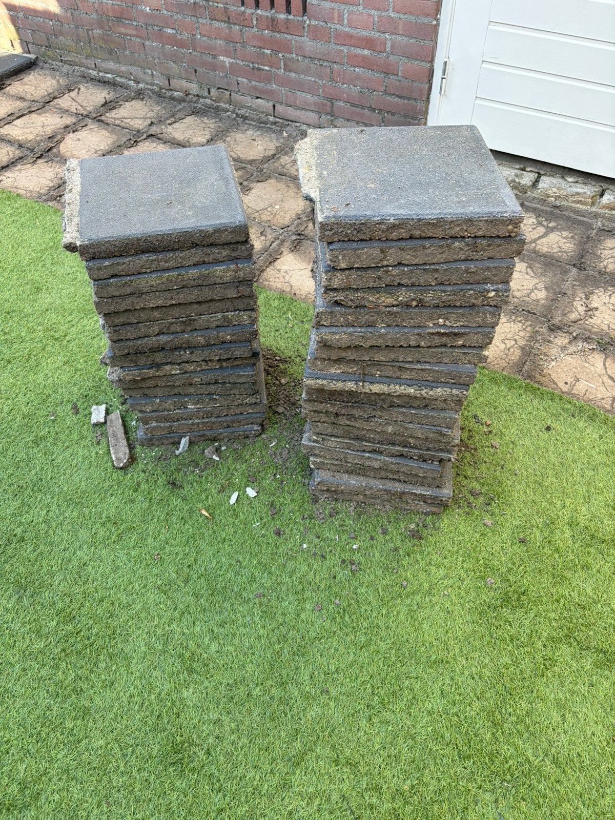 GRATIS stoeptegels 30x30, Ophalen, Zo goed als nieuw, Beton, Terrastegels