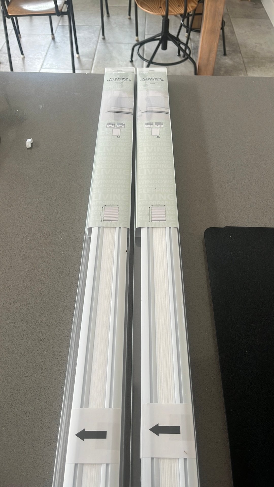 2 stuks plissé gordijnen, Ophalen, Nieuw, 50 tot 100 cm, Wit