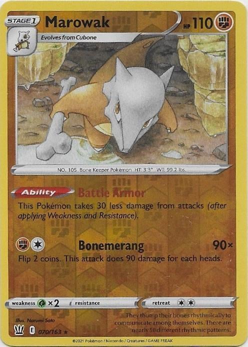 Battle Styles,  Marowak [reverse] 70/163, Verzenden, Nieuw, Losse kaart