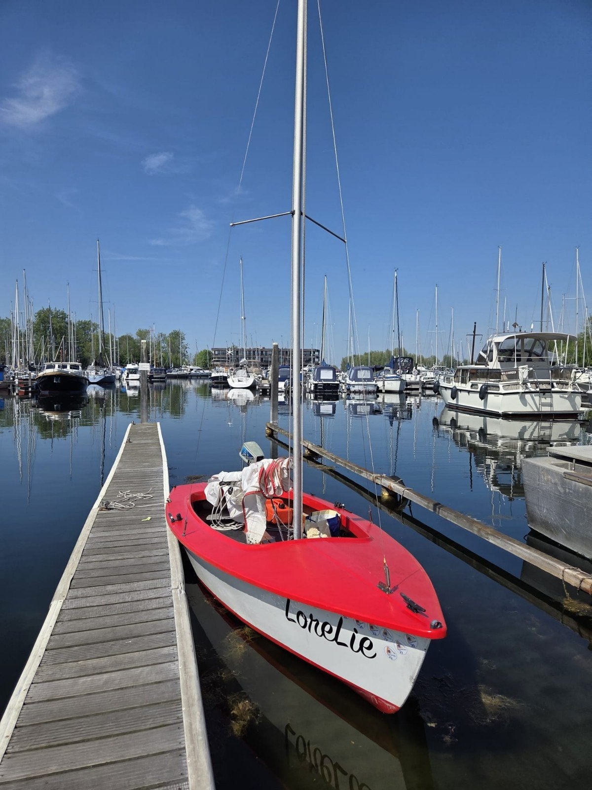 Zeilboot flying arrow met trailer en motor., Ophalen, Gebruikt, Minder dan 15 m²