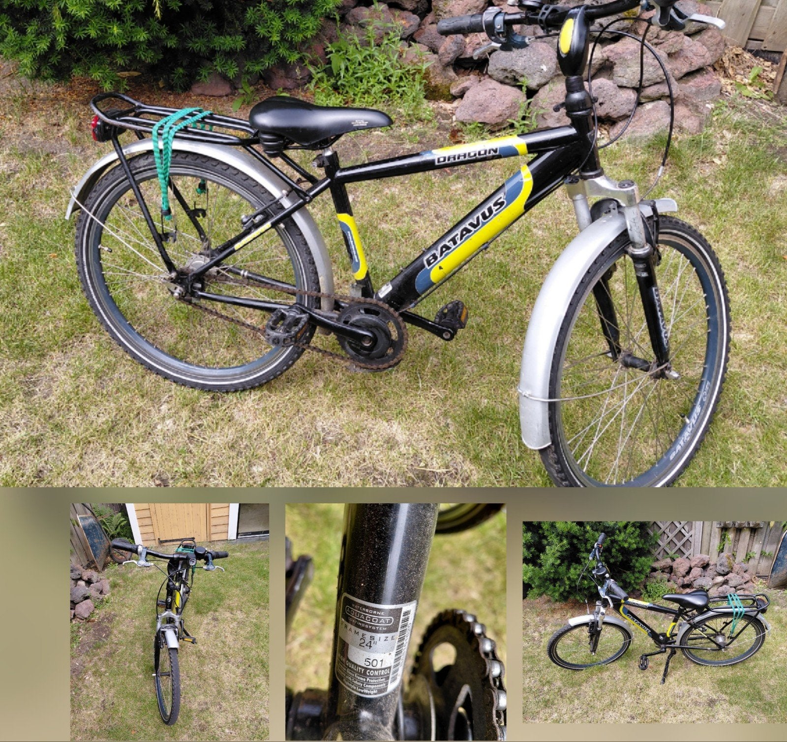 Fiets 24" Batavus Dragon, Fietsen en Brommers, Ophalen, Gebruikt, Trommelrem, Batavus.