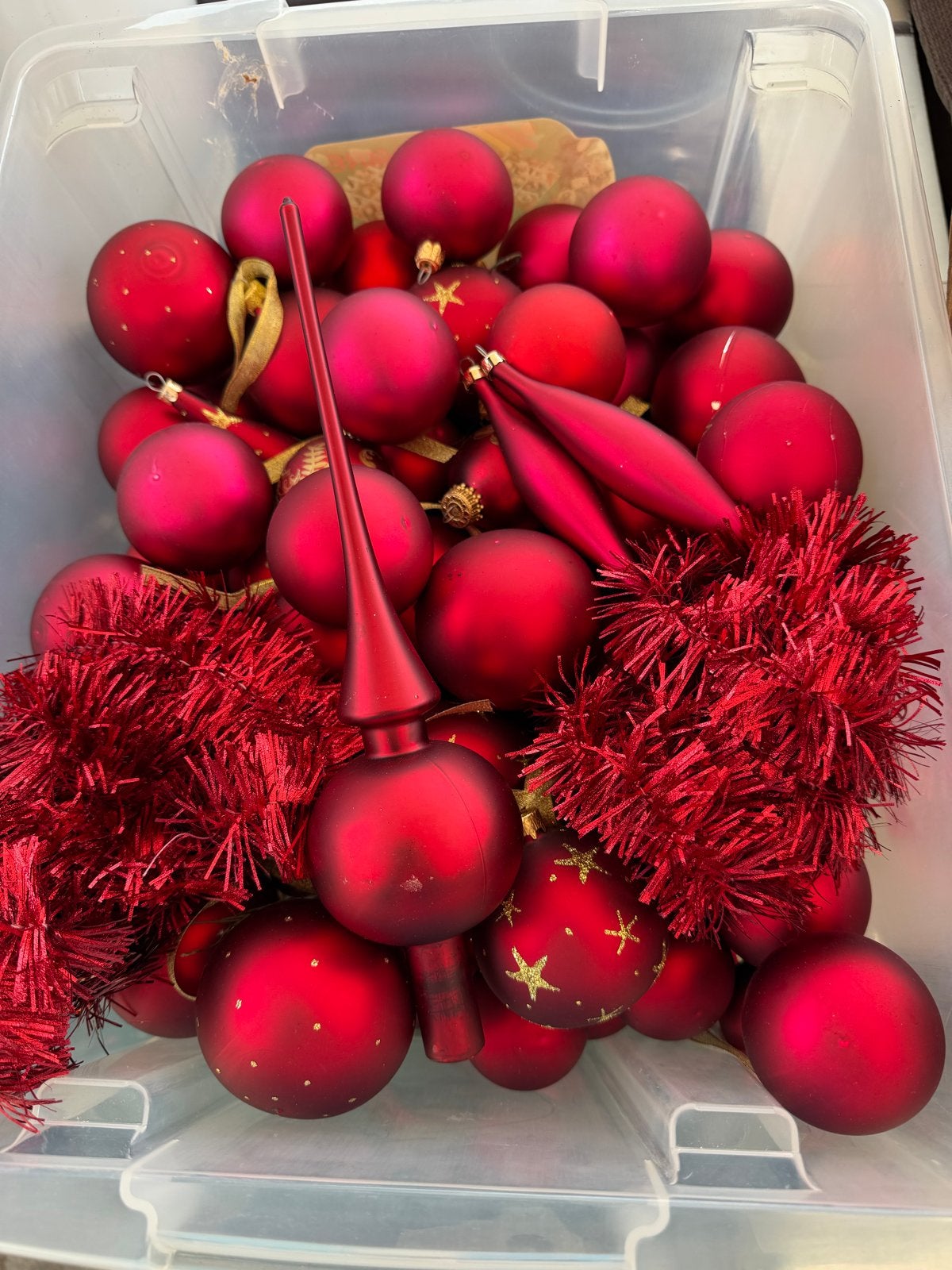 Te koop Bordeaux rode kerstballen, Diversen, Ophalen