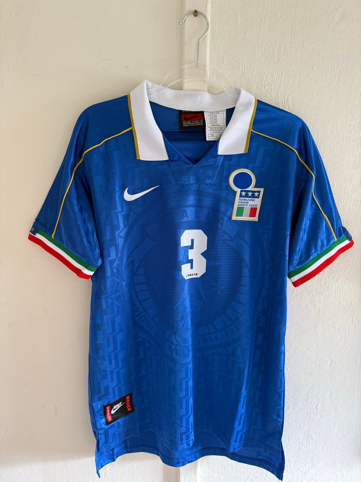 Maldini #3 WK 1998 Italië Thuisshirt - Vintage Nike, Maat L, Ophalen of Verzenden, Zo goed als nieuw, Shirt