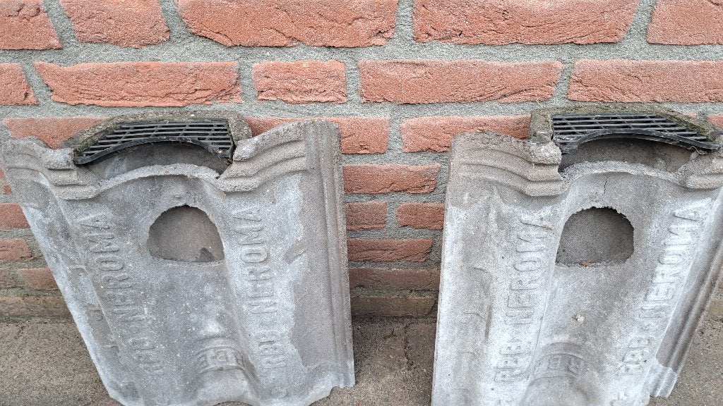 Ventilatiepannen, Doe-het-zelf en Verbouw, Dakpannen en Dakbedekking, Ophalen, Gebruikt, Steen of Klei, Minder dan 5 m²