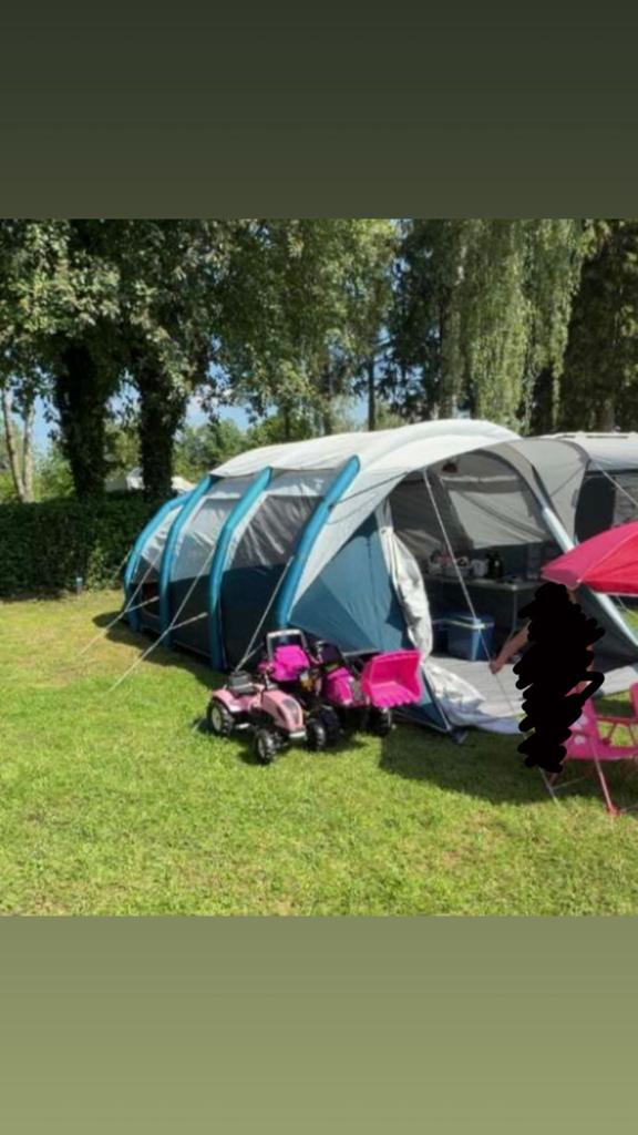 Quechua Air Seconds 6.3 Fresh & Black opblaasbare tent, Caravans en Kamperen, Tenten, Ophalen, Zo goed als nieuw, Tot en met 6