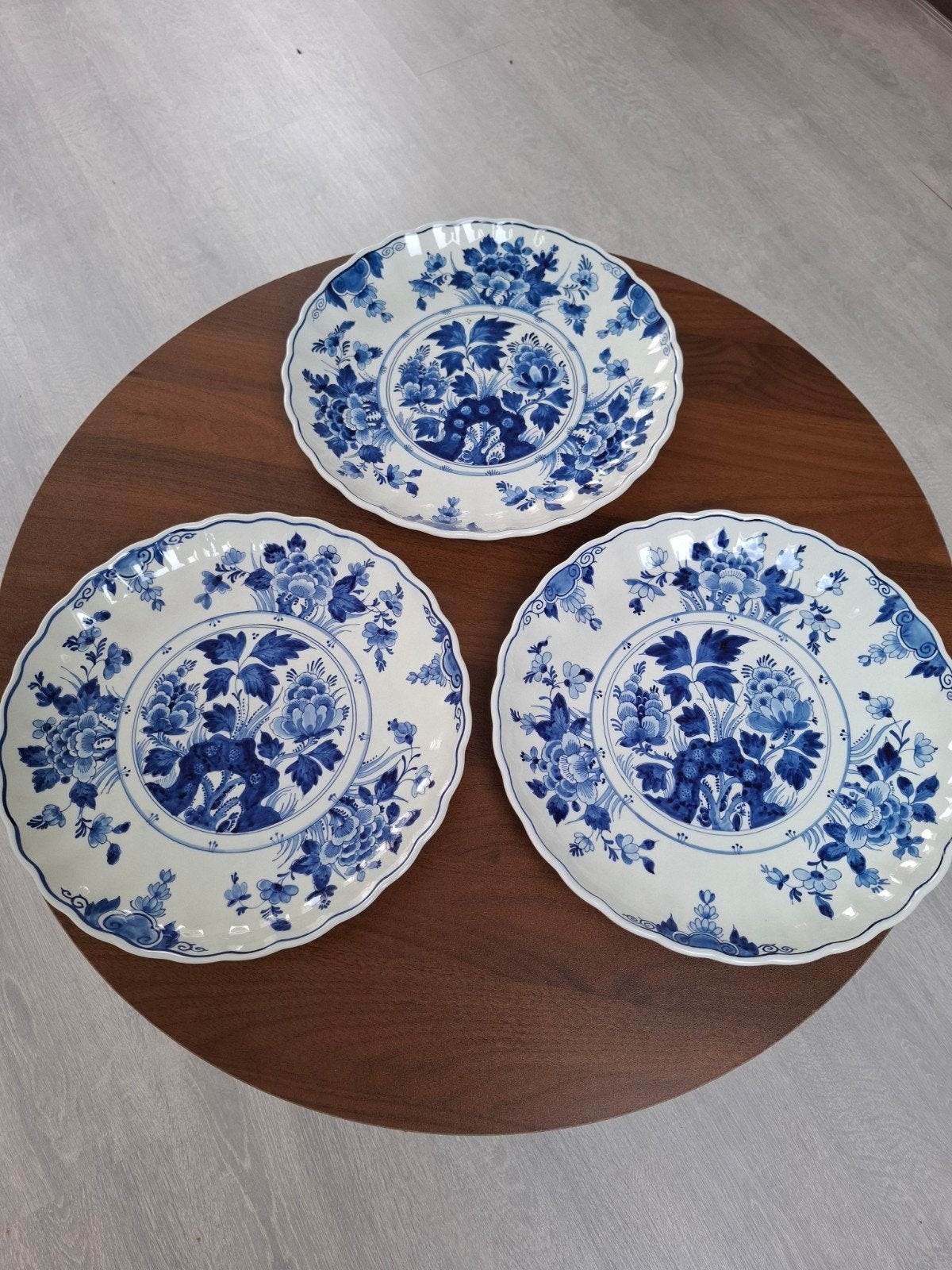 3x Delfts Blauw bord De Porceleyne Fles 1978/1979 - 31cm, Ophalen of Verzenden