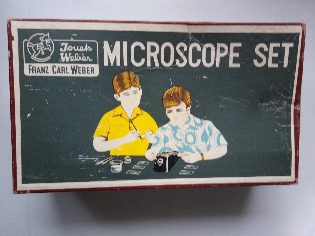 microscoop vintage, Franz Carl Weber / jouets welier, Ophalen, Gebruikt, Minder dan 400x, Biologische microscoop