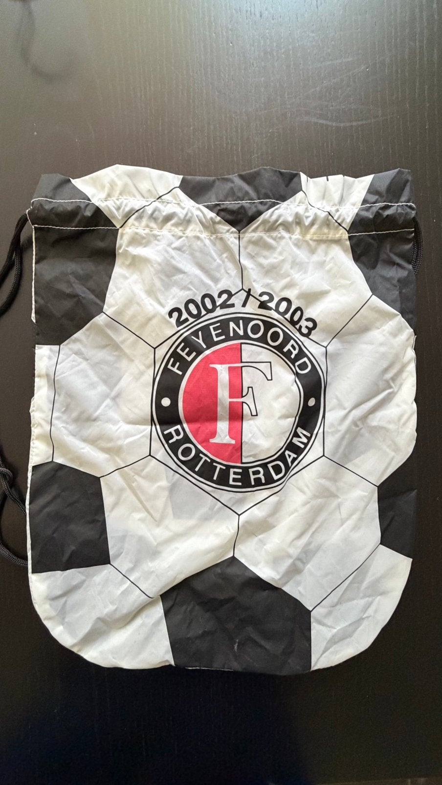 Feyenoord Gymtas / Rugzak 2002-2003 – Voetbalprint, Ophalen of Verzenden, Zo goed als nieuw, Feyenoord, Overige typen