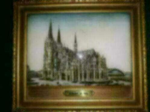 Dom, Keulen in lijst oud, Ophalen of Verzenden, Minder dan 50 cm, Schilderij