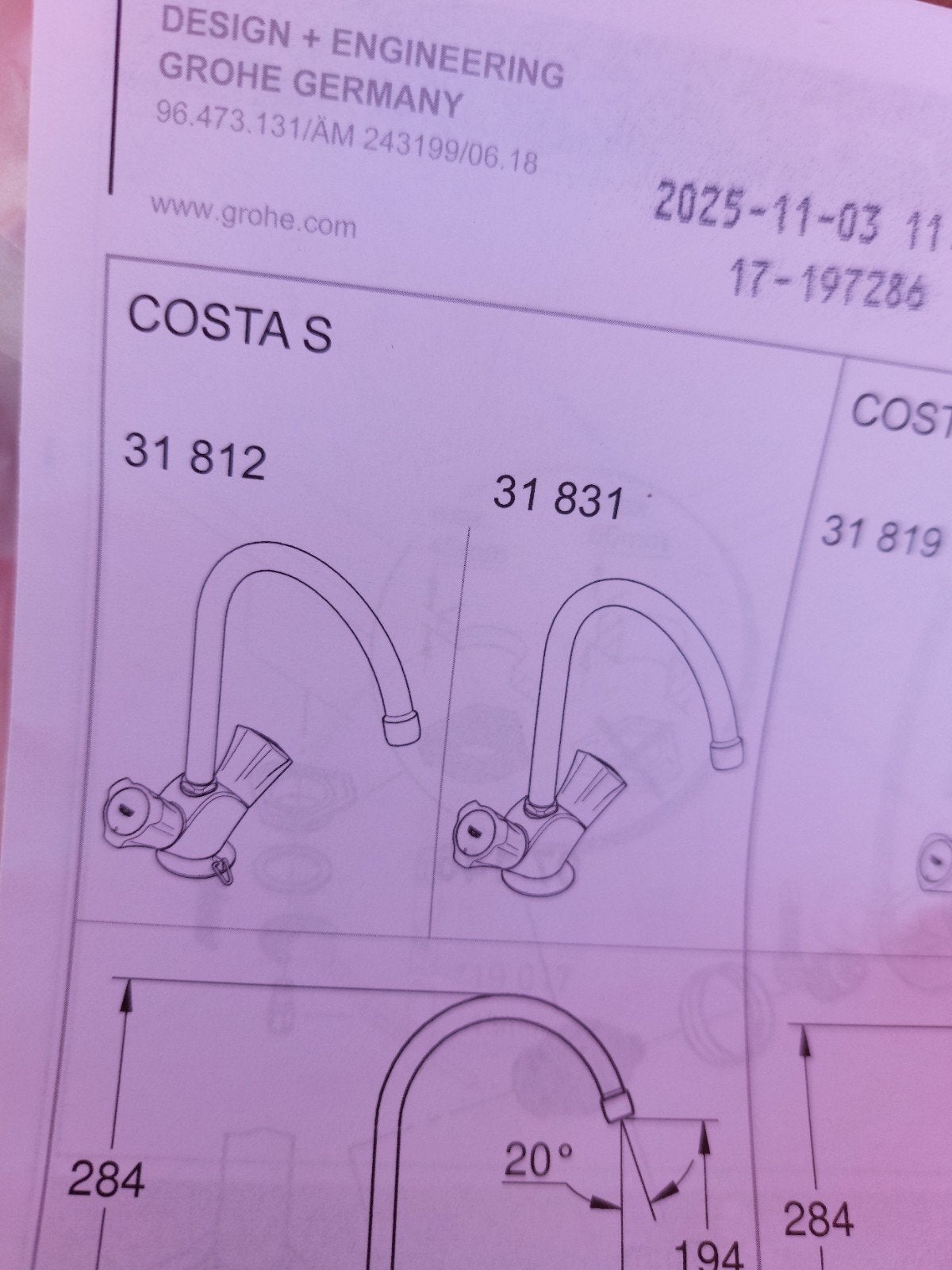 Nieuw keukenblad met spoelbak en Grohe kraan, Ophalen of Verzenden
