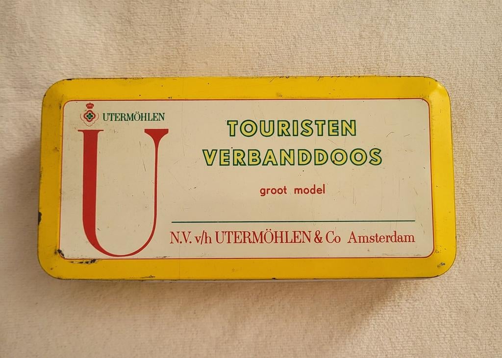 Blik Vintage/Verbanddoos Utuermöhlen, Verzamelen, Blikken, Ophalen of Verzenden, Gebruikt, Overige, Overige merken