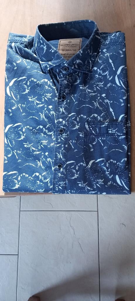 Overhemd Fellows United, 3XL, Ophalen of Verzenden, Zo goed als nieuw, Overige maten, Blauw