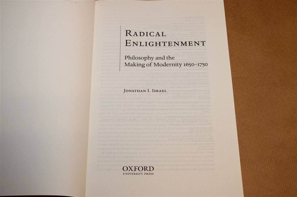 Radical Enlightenment — Israel over Filosofie & Moderniteit, Ophalen of Verzenden, Zo goed als nieuw