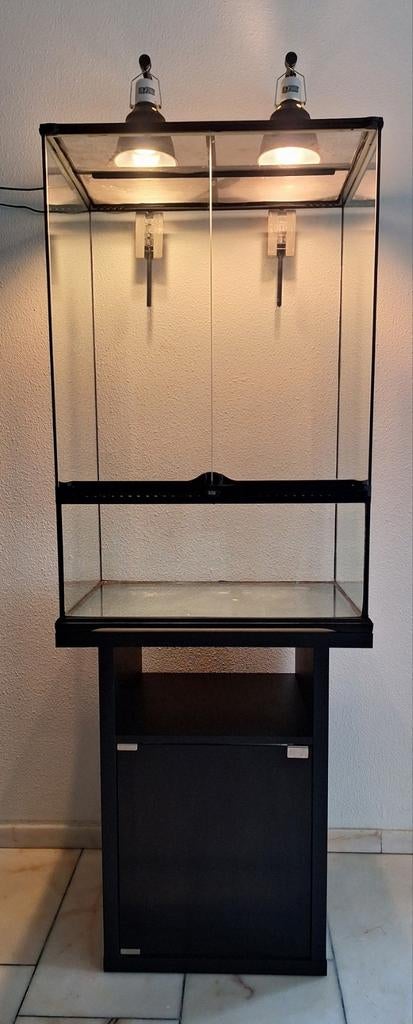 Exo terra terrarium 60x45x90 inclusief meubel, Dieren en Toebehoren, Ophalen, Zo goed als nieuw, Terrarium of Paludarium