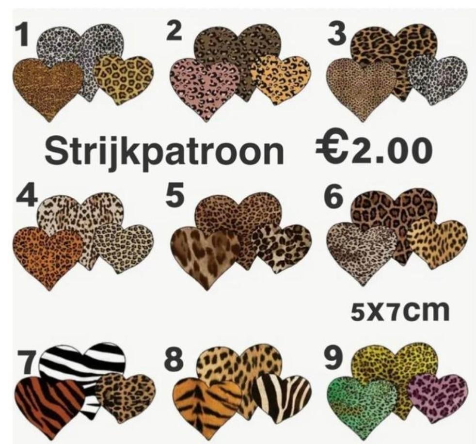 Strijkpatroon Hartjes - 9 Verschillende Designs, Ophalen of Verzenden, Nieuw, Overige applicaties